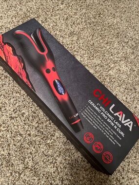 CHI LAVA Volcanic Lava Ceramic Pro Spin N Curl - Red/Black